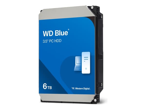 WD Blue WD60EZAX - Kiintolevy - 6 TB - sisäinen - 3,5" - SATA 6Gb/s - 5400 rpm - puskuri: 256 MB