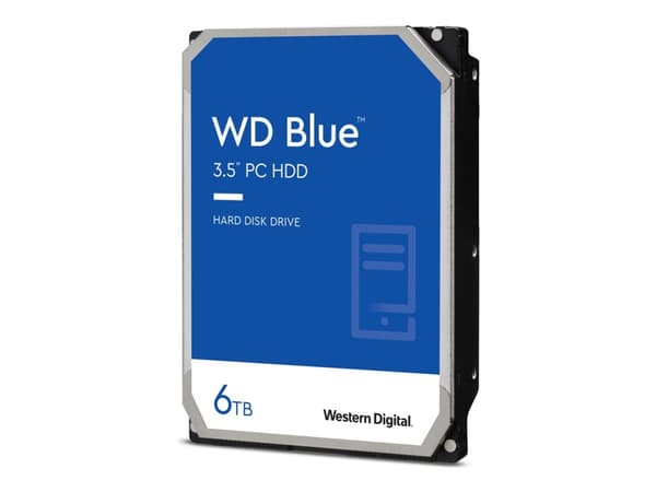 WD Blue WD60EZAX - Kiintolevy - 6 TB - sisäinen - 3,5" - SATA 6Gb/s - 5400 rpm - puskuri: 256 MB