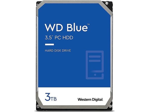 WD Blue WD30EZAX - Kiintolevy - 3 TB - sisäinen - 3,5" - SATA 6Gb/s - 5400 rpm - puskuri: 256 MB