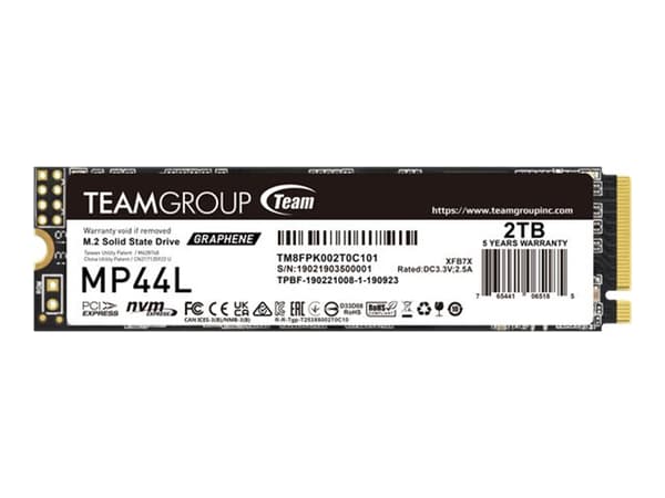 Team Group MP44L - SSD - 2 TB - inbyggd - M.2 2280 - PCIe 4.0 x4 (NVMe)