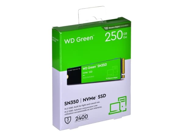 Western Digital Green SN350, 250 GB, M.2, 2400 MB/s