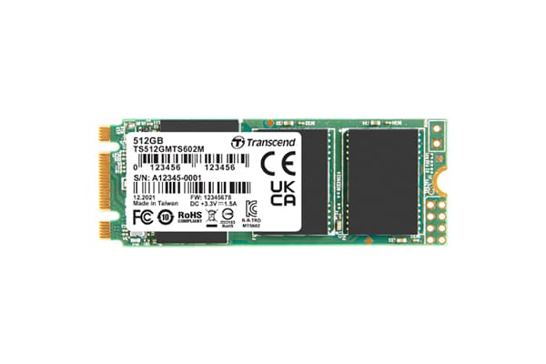 Transcend MTS602M, 128 GB, M.2, 530 MB/s, 6 Gbit/s