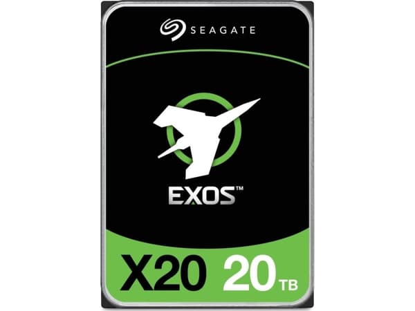 Seagate Exos X20 ST20000NM003D - Hårddisk - krypterad - 20 TB - intern - SAS 12Gb/s - 7200 rpm - buffert: 256 MB - Självkrypterande enhet (SED)
