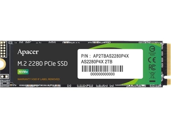 Apacer AS2280P4X 2TB M.2 PCIe NVMe Gen3 x4 2280 SSD (2100/1700MB/s)