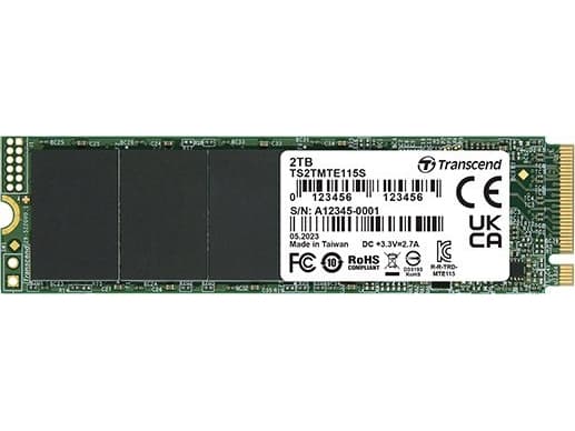 Transcend 115S - SSD - 1 TB - inbyggd - M.2 2280 (dubbelsidig) - PCIe 3.0 x4 (NVMe)