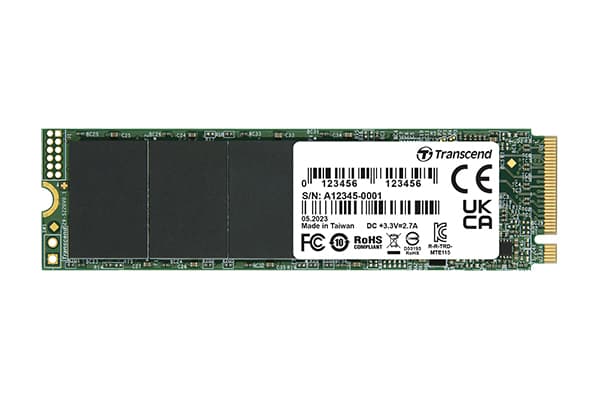 Transcend 115S - SSD - 500 GB - inbyggd - M.2 2280 (dubbelsidig) - PCIe 3.0 x4 (NVMe)