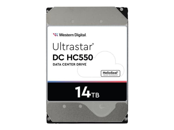 WD Ultrastar DC HC550 WUH721814AL5204 - Kiintolevyasema - 14 TB - sisäinen - 3,5" - SAS 12Gb/s - 7200 rpm - puskuri: 512 MB