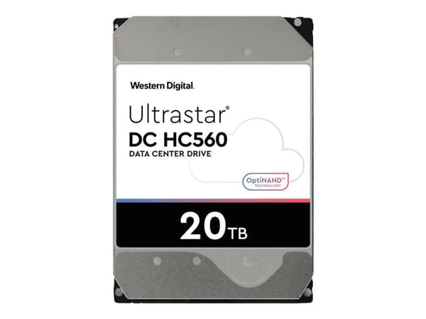 WD Ultrastar DC HC560 - Hårddisk - krypterad - 20 TB - intern - 3,5" - SATA 6Gb/s - 7200 rpm - buffert: 512 MB - Självkrypterande enhet (SED), TCG En