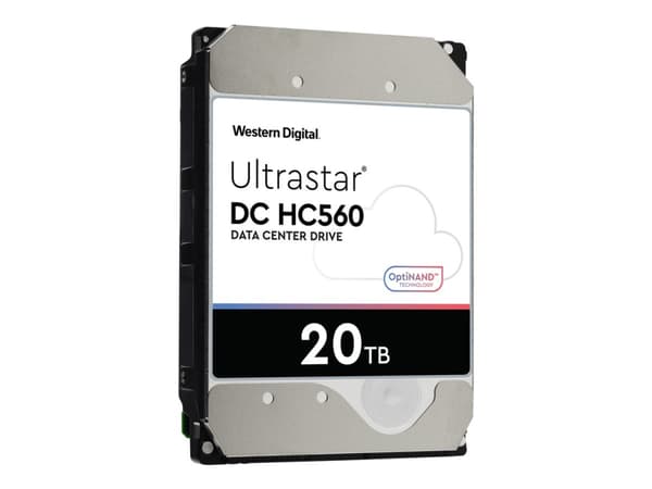 WD Ultrastar DC HC560 - Hårddisk - krypterad - 20 TB - intern - 3,5" - SATA 6Gb/s - 7200 rpm - buffert: 512 MB - Självkrypterande enhet (SED), TCG En