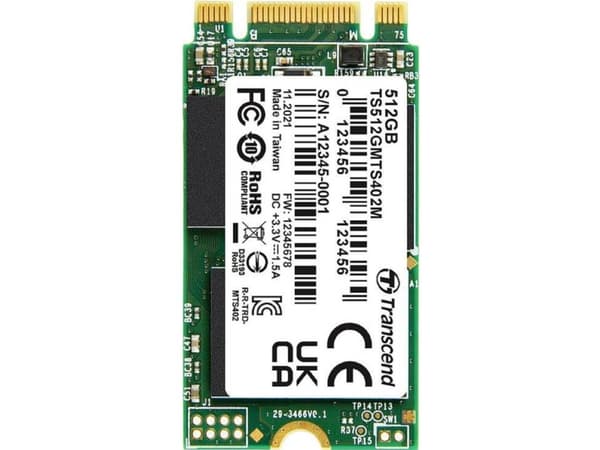 Transcend MTS402M, 256 GB, M.2, 530 MB/s, 6 Gbit/s