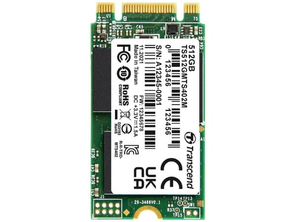 Transcend MTS402M, 256 GB, M.2, 530 MB/s, 6 Gbit/s