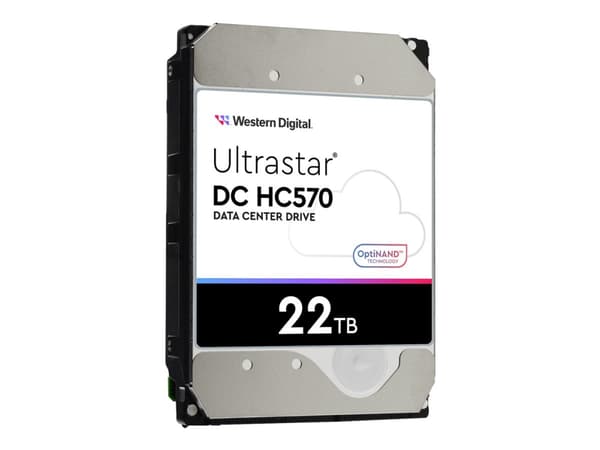 WD Ultrastar DC HC570 - Hårddisk - krypterad - 22 TB - intern - 3,5" - SATA 6Gb/s - 7200 rpm - buffert: 512 MB - Självkrypterande enhet (SED)