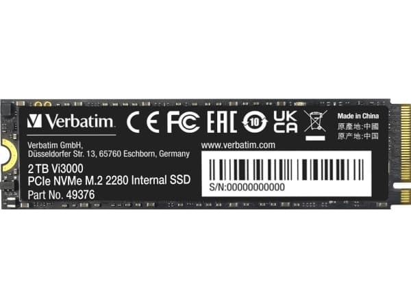 Verbatim Vi3000, 2 TB, M.2, 3100 MB/s