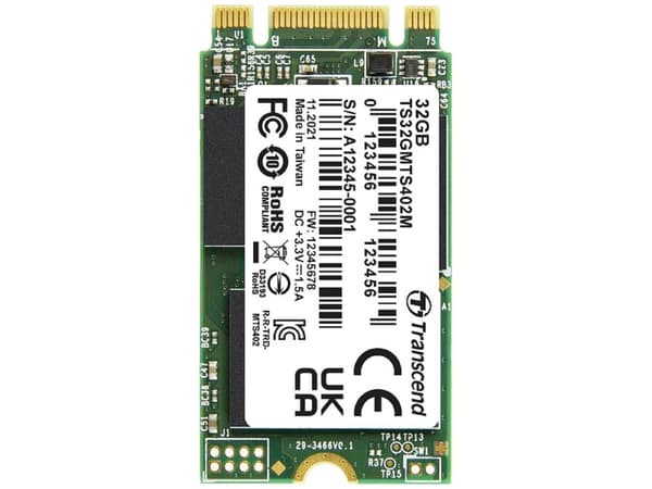 Transcend MTS402M, 32 GB, M.2, 530 MB/s, 6 Gbit/s