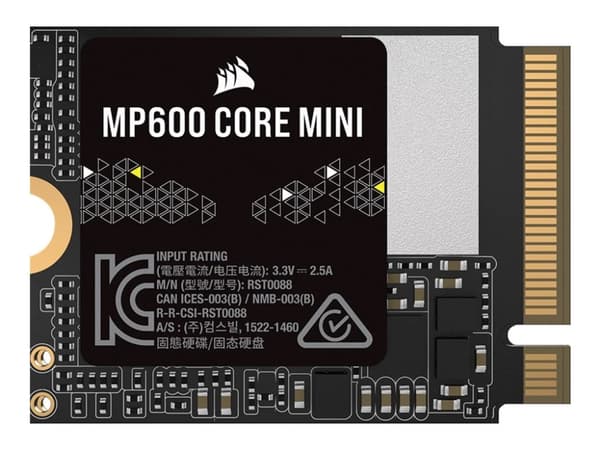 CORSAIR MP600 CORE MINI - SSD - kryptert - 2 TB - intern - M.2 2230 - PCIe 4.0 x4 (NVMe) - 256-bit AES