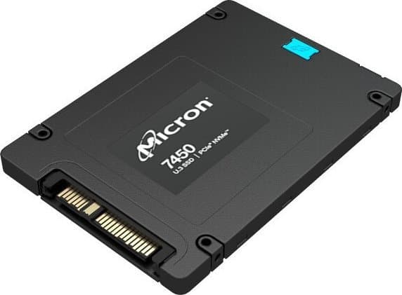Micron 7450 PRO - SSD - Read Intensive - kryptert - 3.84 TB - hot-swap - 2.5" - U.3 PCIe 4.0 x4 (NVMe) - 3072-bit RSA - Self-Encrypting Drive (SED),