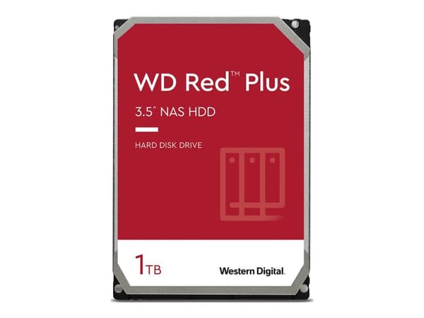 WD Red Plus WD80EFPX - Harddisk - 8 TB - intern - 3.5" - SATA 6Gb/s - 5640 rpm - buffer: 256 MB