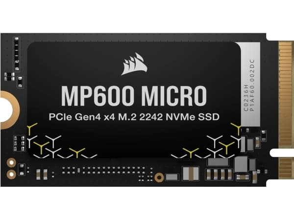 CORSAIR MP600 Micro - SSD - kryptert - 1 TB - intern - M.2 2242 - PCIe 4.0 x4 (NVMe) - 256-bit AES