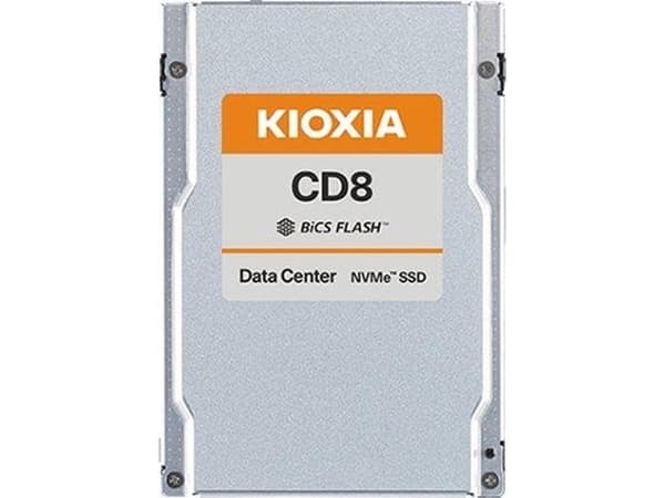 KIOXIA KCD8 series - SSD - 15360 GB - inbyggd - 2.5" - U.2 PCIe 4.0 x4 (NVMe)