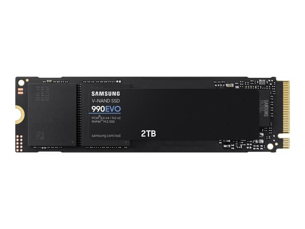 Samsung 990 EVO MZ-V9E2T0BW - SSD - krypteret - 2 TB - sisäinen - M.2 2280 - PCI Express 5.0 x4 (NVMe) - 256-bittinen AES - TCG Opal Encryption 2.0