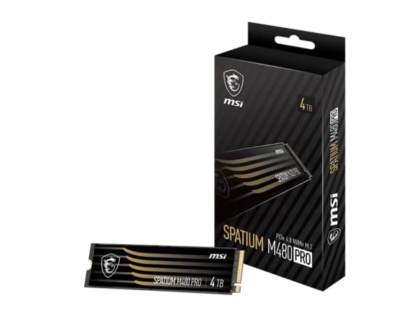 MSI SPATIUM M480 PRO 4 TB PCIe 4.0 NVMe M.2 SSD (S78-440R050-P83)
