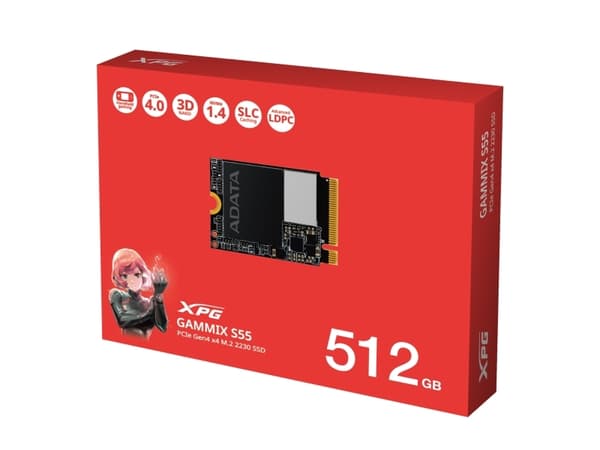 XPG GAMMIX S55 - SSD - 512 GB - intern - M.2 2230 - PCIe 4.0 x4 (NVMe)