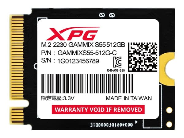XPG GAMMIX S55 - SSD - 512 GB - intern - M.2 2230 - PCIe 4.0 x4 (NVMe)