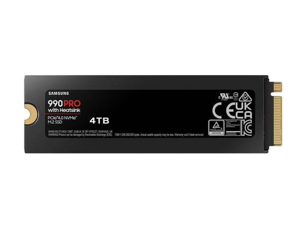 Samsung 990 PRO MZ-V9P4T0CW - SSD - krypterat - 4 TB - inbyggd - M.2 2280 - PCIe 4.0 x4 (NVMe) - 256 bitars AES - TCG Opal Encryption - integrerad ky