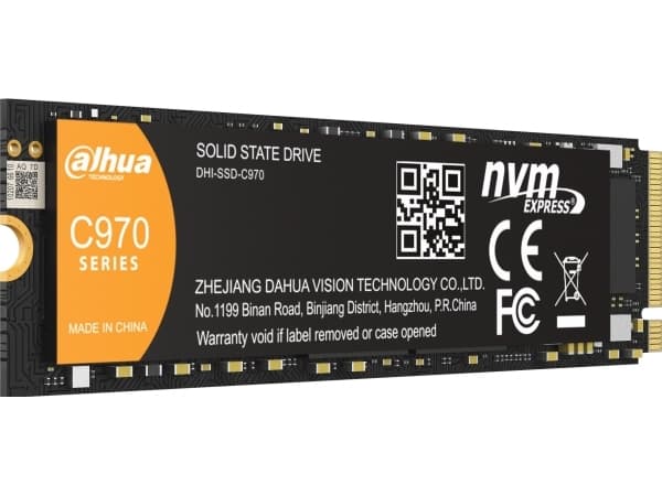 SSD|DAHUA|512GB|M.2|PCIe Gen4|NVMe|3D NAND|Skrivhastighet 2600 MByte/sek|Läshastighet 5035 MByte/sek|TBW 1000 TB|MTBF 1500000 timmar|SSD-C970N512G