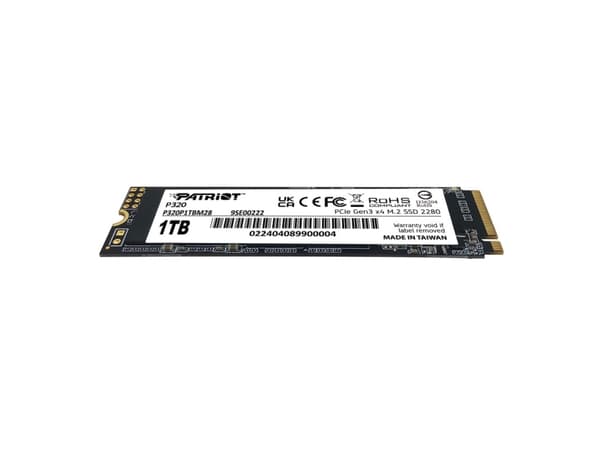 Patriot P320 - SSD - 512 GB - inbyggd - M.2 2280 - PCIe 3.0 x4 (NVMe)