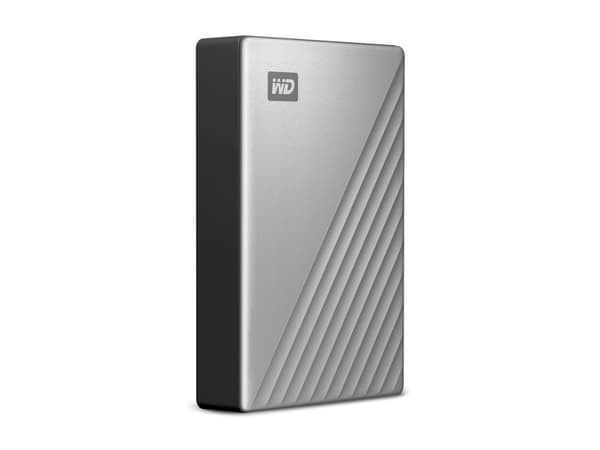WD My Passport Ultra for Mac WDBGKC0060BSL - Harddisk - kryptert - 6 TB - ekstern (bærbar) - USB 3.2 Gen 1 (USB-C kontakt) - 256-bit AES - sølv