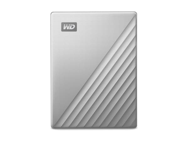 WD My Passport Ultra for Mac WDBGKC0060BSL - Harddisk - kryptert - 6 TB - ekstern (bærbar) - USB 3.2 Gen 1 (USB-C kontakt) - 256-bit AES - sølv
