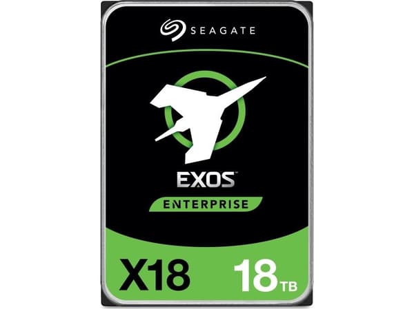 Seagate Exos X18 ST18000NM000J - Hårddisk - 18 TB - intern - SATA 6Gb/s - 7200 rpm - buffert: 256 MB