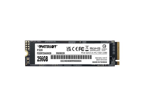 Patriot P320 - SSD - 256 GB - inbyggd - M.2 2280 - PCIe 3.0 x4 (NVMe)