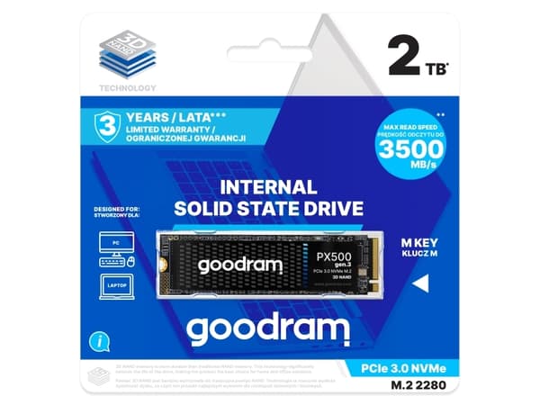 Levy-SSD GoodRam PX500 gen. 3 2TB M.2 2280 PCI-E x4 Gen4 NVMe (SSDPR-PX500-02T-80-G3)