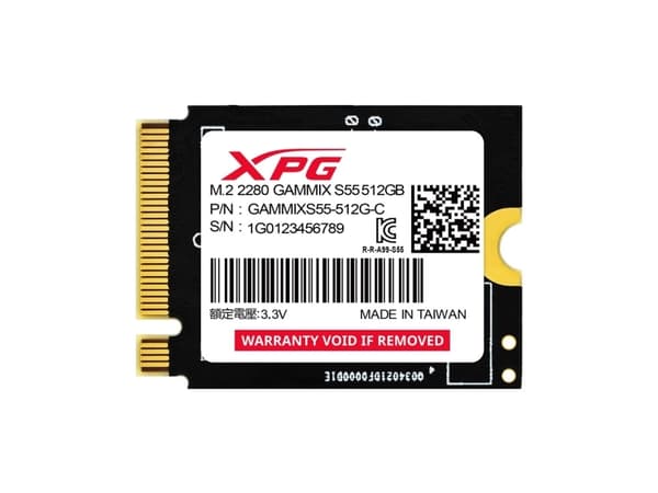 XPG GAMMIX S55 - SSD - 512 GB - inbyggd - M.2 2230 - PCIe 4.0 x4 (NVMe)
