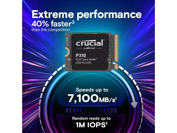 Crucial P310 - SSD - Extreme Performance - 2 TB - intern - M.2 2230 - PCIe 4.0 x4 (NVMe)