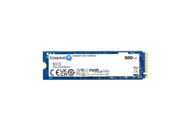 Kingston NV3 - SSD - 500 GB - inbyggd - M.2 2280 - PCIe 4.0 x4 (NVMe)