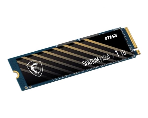 MSI SPATIUM M450 - SSD - krypterat - 1 TB - inbyggd - M.2 2280 - PCIe 4.0 x4 (NVMe)