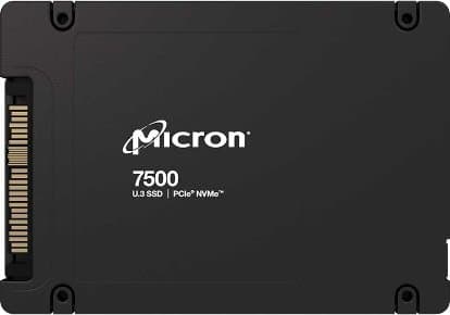 Micron 7500 PRO - SSD - lukuintensiivinen - krypteret - 960 GB - sisäinen - 2,5" - U.3 PCIe 4.0 (NVMe) - 256-bittinen AES, 3072-bittinen RSA, FIPS 14