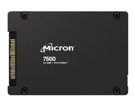 Micron 7500 PRO - SSD - lukuintensiivinen - krypteret - 960 GB - sisäinen - 2,5" - U.3 PCIe 4.0 (NVMe) - 256-bittinen AES, 3072-bittinen RSA, FIPS 14