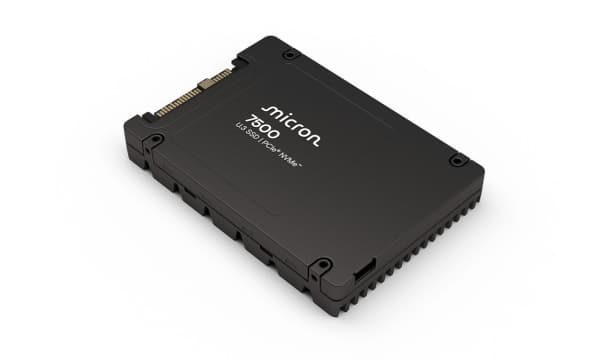 Micron 7500 PRO - SSD - lukuintensiivinen - krypteret - 960 GB - sisäinen - 2,5" - U.3 PCIe 4.0 (NVMe) - 256-bittinen AES, 3072-bittinen RSA, FIPS 14
