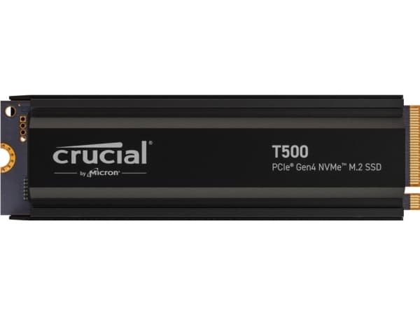 Crucial T500 - SSD - 4 TB - intern - M.2 2280 - PCIe 4.0 x4 (NVMe) - integrert kjøle