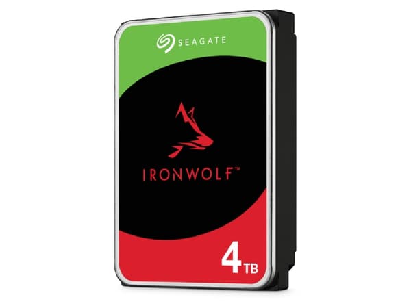 Seagate IronWolf ST4000VN006 - Harddisk - 4 TB - intern - 3.5" - SATA 6Gb/s - 5400 rpm - buffer: 256 MB - med 3-års Seagate Rescue Data Recovery (en
