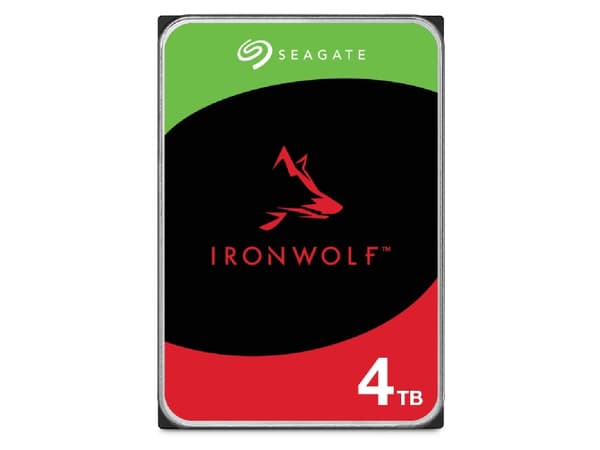 Seagate IronWolf ST4000VN006 - Harddisk - 4 TB - intern - 3.5" - SATA 6Gb/s - 5400 rpm - buffer: 256 MB - med 3-års Seagate Rescue Data Recovery (en
