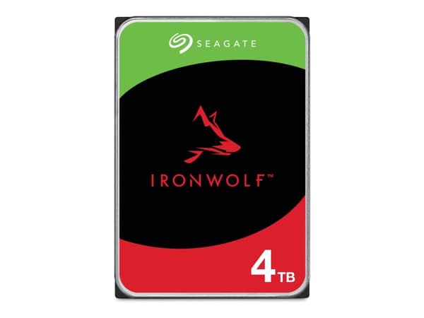 Seagate IronWolf ST4000VN006 - Harddisk - 4 TB - intern - 3.5" - SATA 6Gb/s - 5400 rpm - buffer: 256 MB - med 3-års Seagate Rescue Data Recovery (en