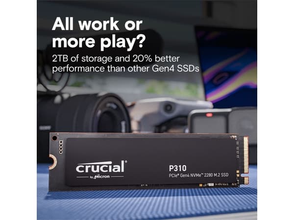 Crucial P310 - SSD - 2 TB - sisäinen - M.2 2280 - PCIe 4.0 x4 (NVMe)