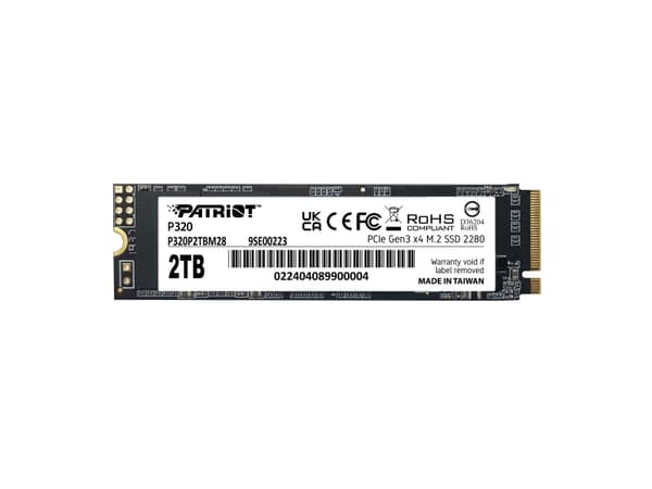 Patriot P320 - SSD - 2 TB - inbyggd - M.2 2280 - PCIe 3.0 x4 (NVMe)