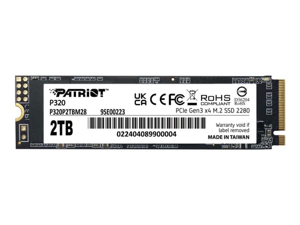 Patriot P320 - SSD - 2 TB - inbyggd - M.2 2280 - PCIe 3.0 x4 (NVMe)
