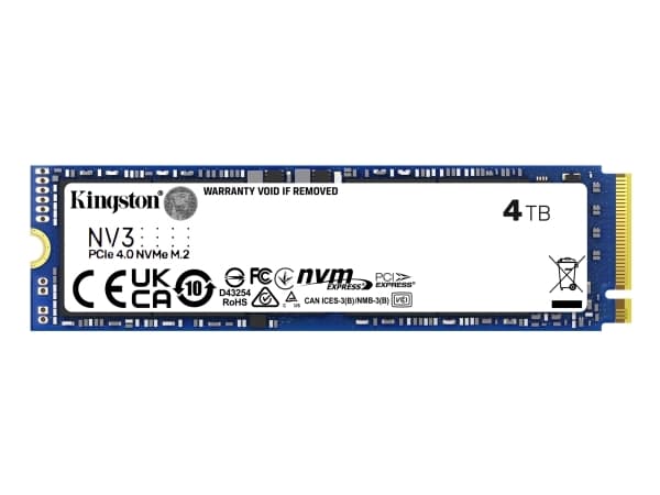 Kingston NV3 - SSD - 4 TB - inbyggd - M.2 2280 - PCIe 4.0 x4 (NVMe)